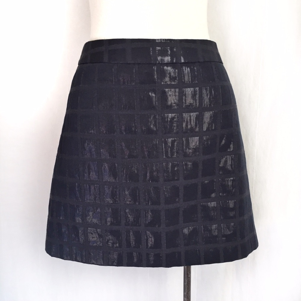 Gap Navy Blue Shimmer Squares Skirt